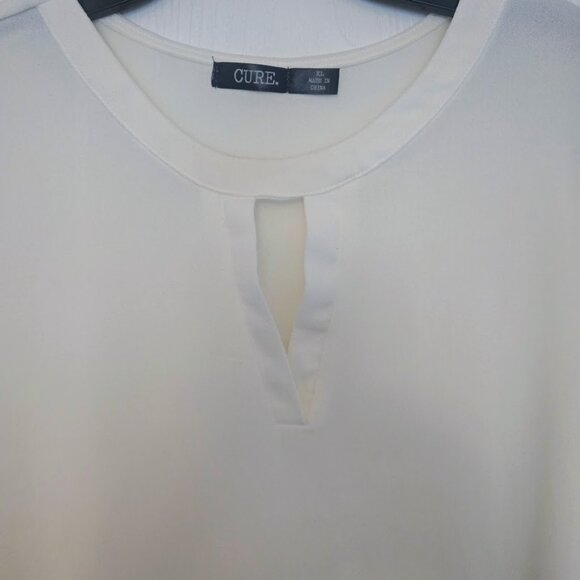 Cure ivory cream color 3/4 tunic top XL - Picture 3 of 5